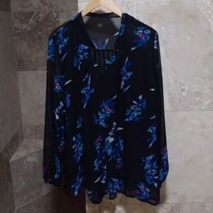 Sheer womens tropical blouse